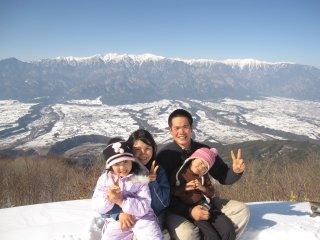 冬の陣馬形登山（中川村より）