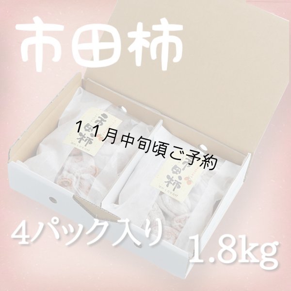 画像1: 市田柿・贈答用 4パック入り 1.8Kg (1)