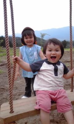 ブルーベリー園にブランコが！！