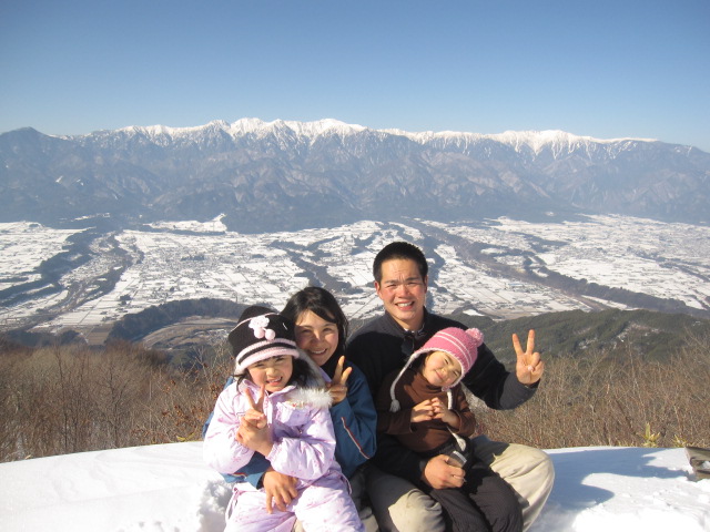 冬の陣馬形登山（中川村より）